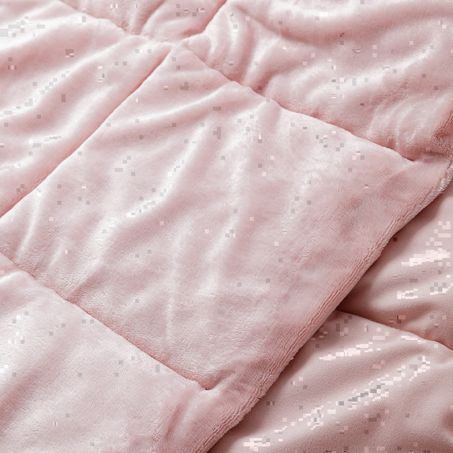 Mercer + Reid Plush Quilted Blanket Deep Rose Adairs