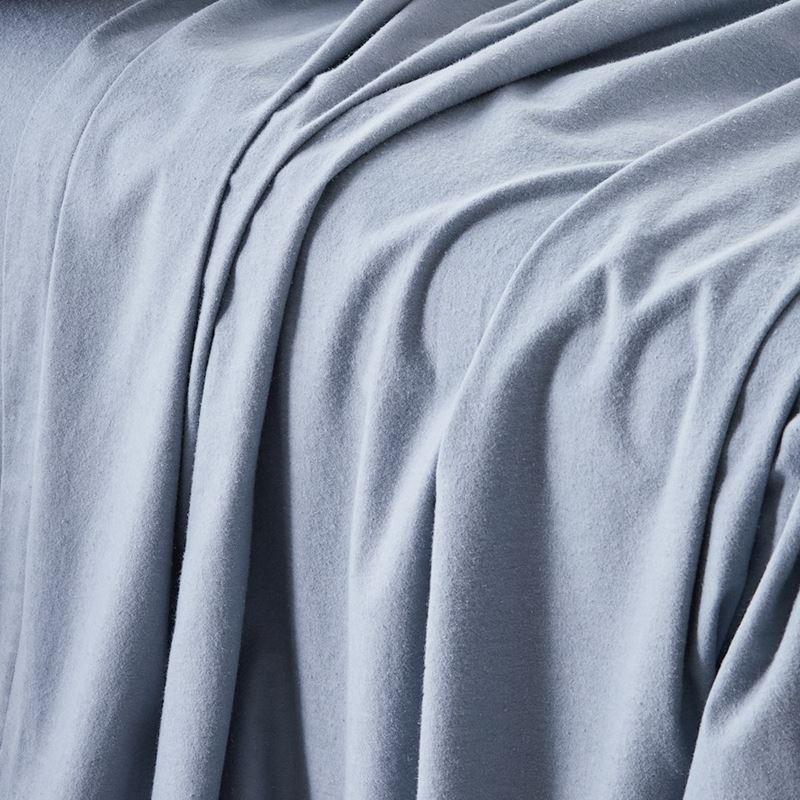 Flannelette Dusty Blue Sheet Set + Pillowcases