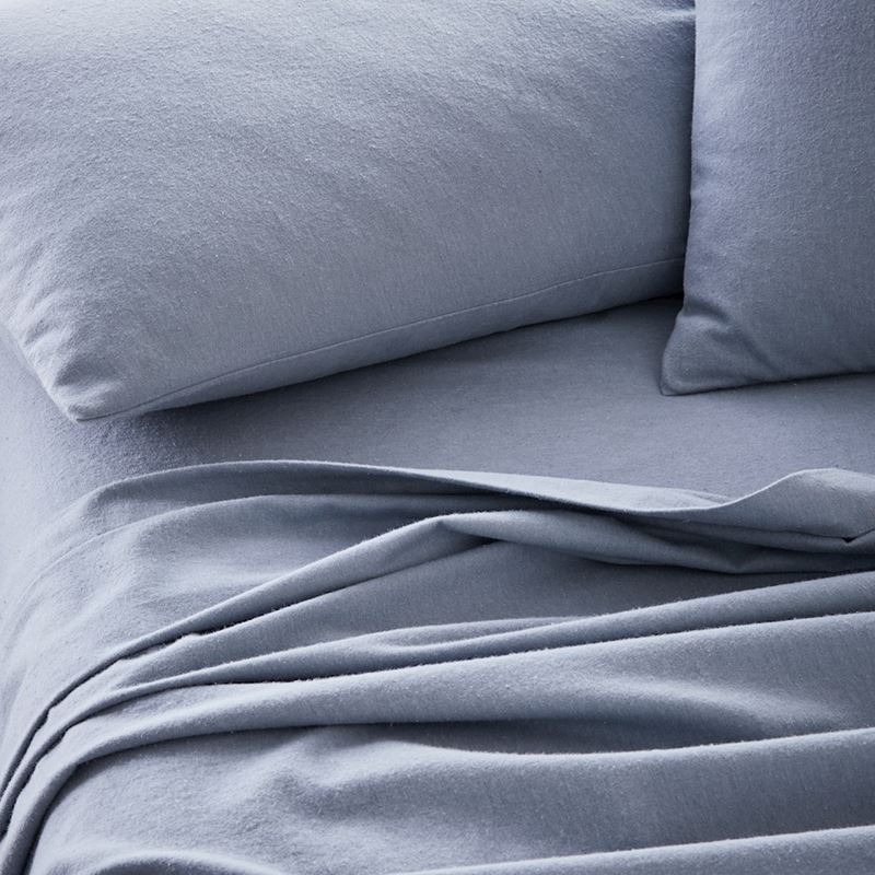 Flannelette Dusty Blue Pillowcase 