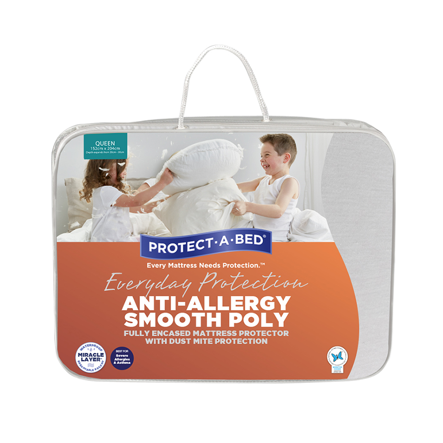 AntiAllergy Smooth Poly Fully Encased Mattress Protector Adairs