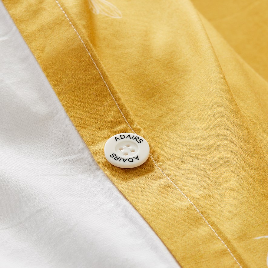 Bee Mustard Quilt Cover Set Adairs