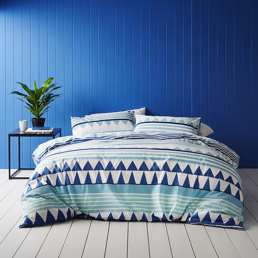 Ischia Navy Quilt Cover Set Adairs