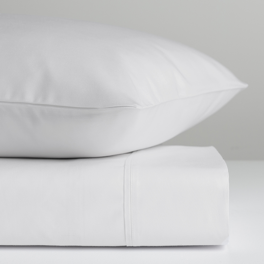 1000TC Boston Separates King White Flat Sheet Adairs