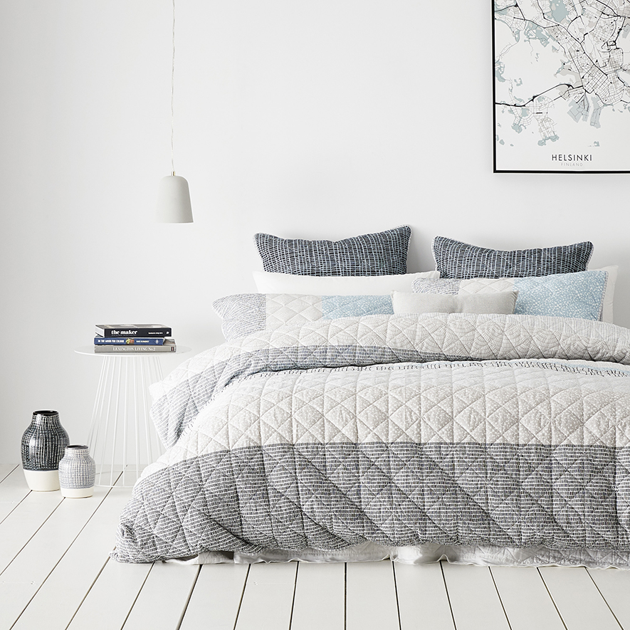 Lonsdale Grey Quilt Cover Set Adairs