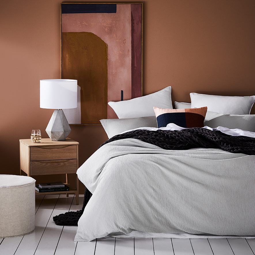 Collins Bedlinen Queen Grey Quilt Cover Set Adairs