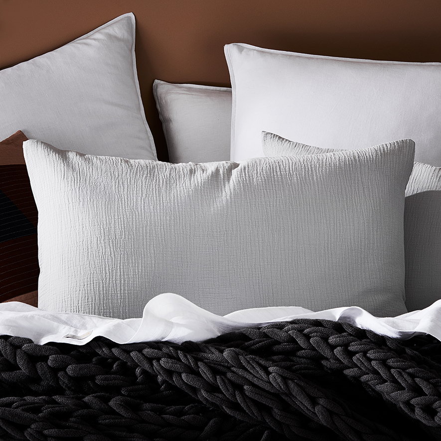 Collins Bedlinen Queen Grey Quilt Cover Set Adairs