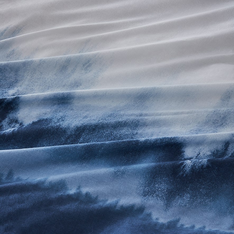 Prewashed Cotton Printed Blue Ombre Quilt Cover Set Adairs