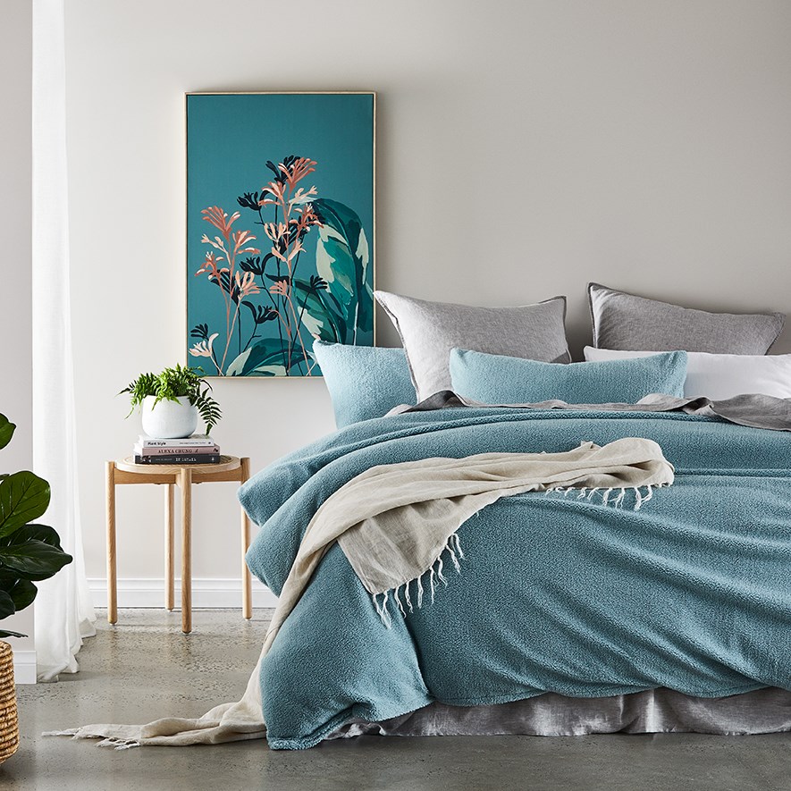 Sherpa Blue Quilt Cover Set Adairs