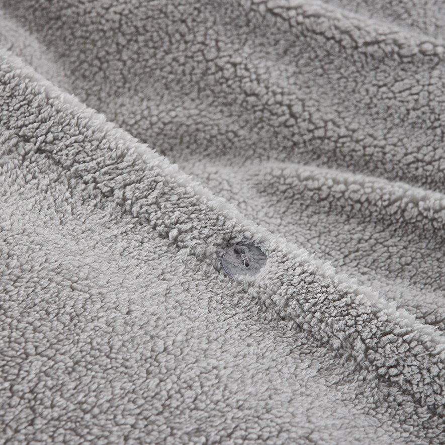 Sherpa Light Grey Quilt Cover Set Adairs