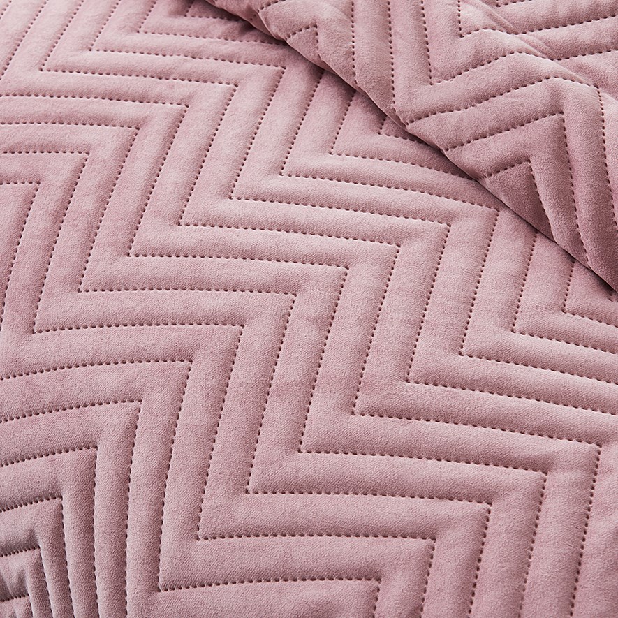 Lee Velvet Pink Quilted Quilt Cover Set + Separates Adairs