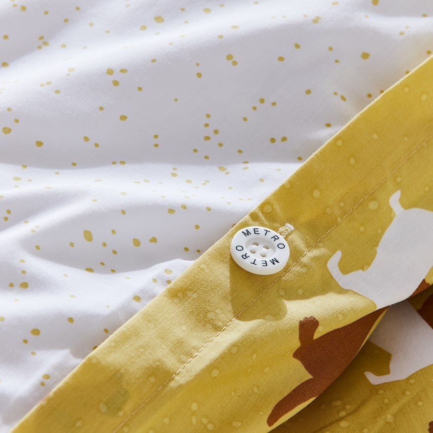 Tucker Mustard Quilt Cover Set Adairs