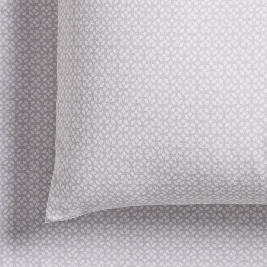 Metro Printed Flannelette Silver Moroccan Sheet Set Adairs