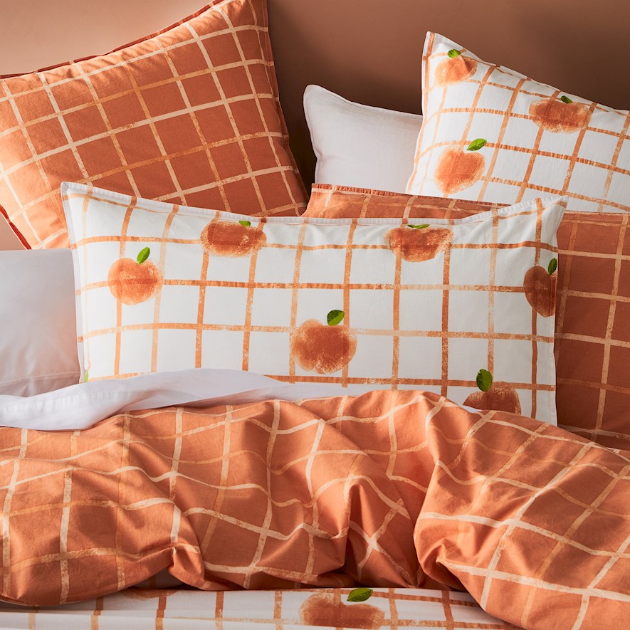 Peach Bedlinen Single Apricot QCS Adairs