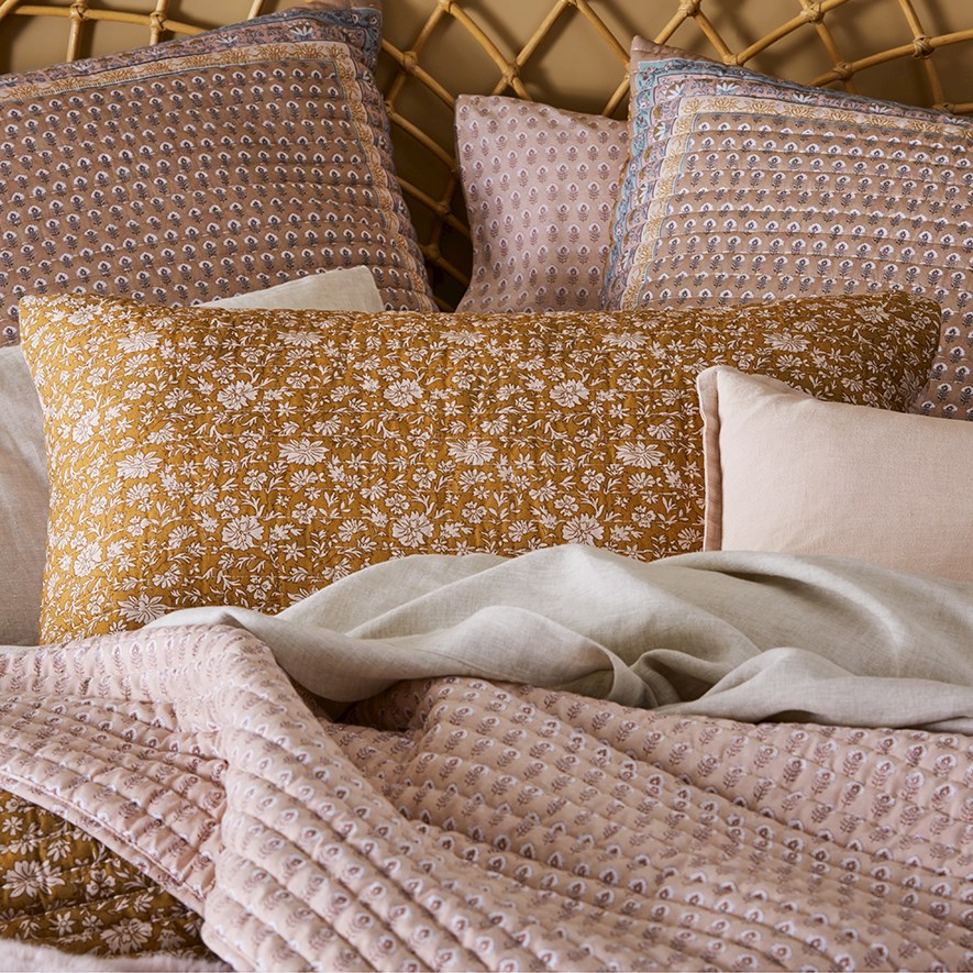 Sirocco Quilted Mustard Pillowcase Adairs