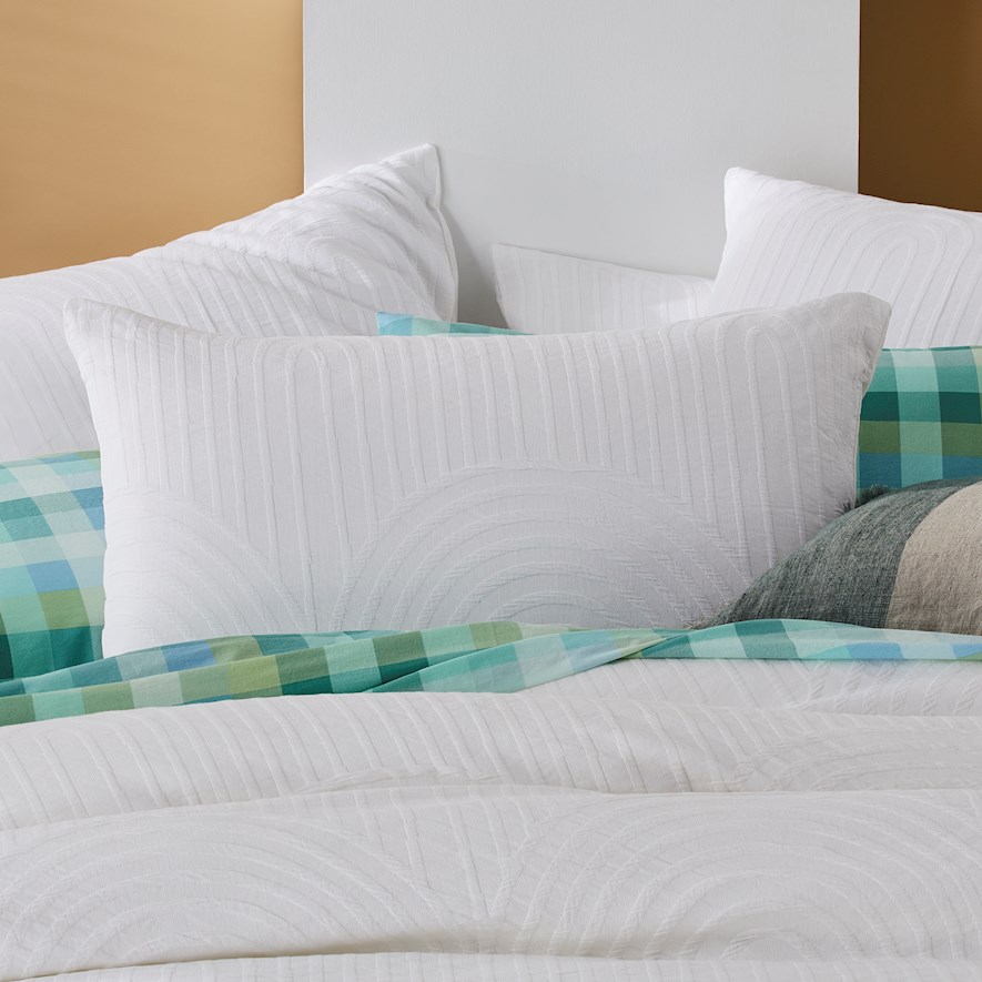 Andie White Matelasse Pillowcase Adairs