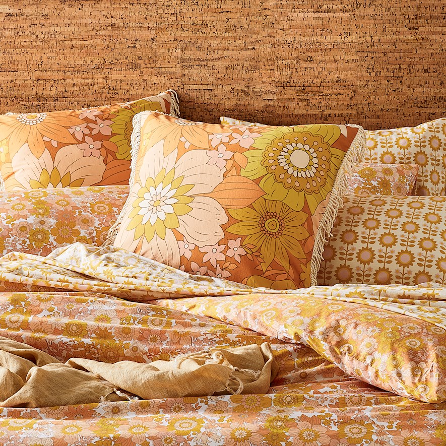 Cynthia Floral Golden Pillowcase Adairs