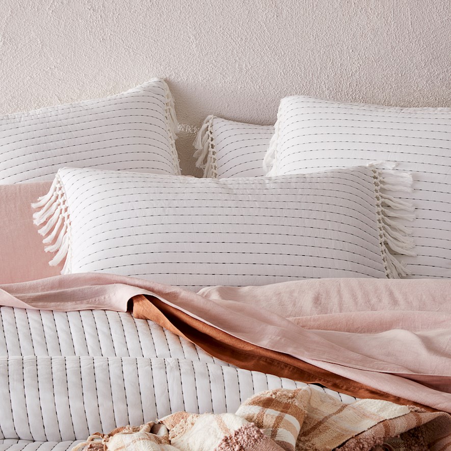 Victoria Off White Quilted Pillowcase Adairs