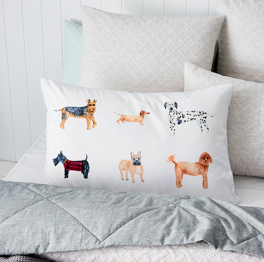 Text Pillowcase Dogs Each Adairs