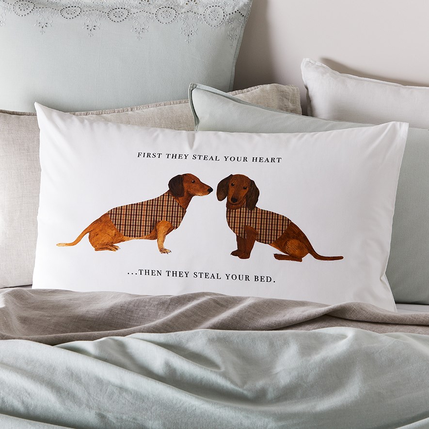 Dog Steals Your Heart Text Pillowcase Adairs