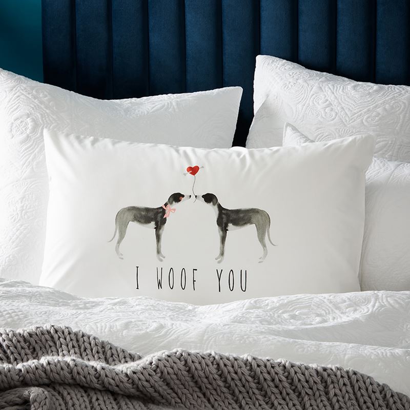 I Woof You Text Pillowcase