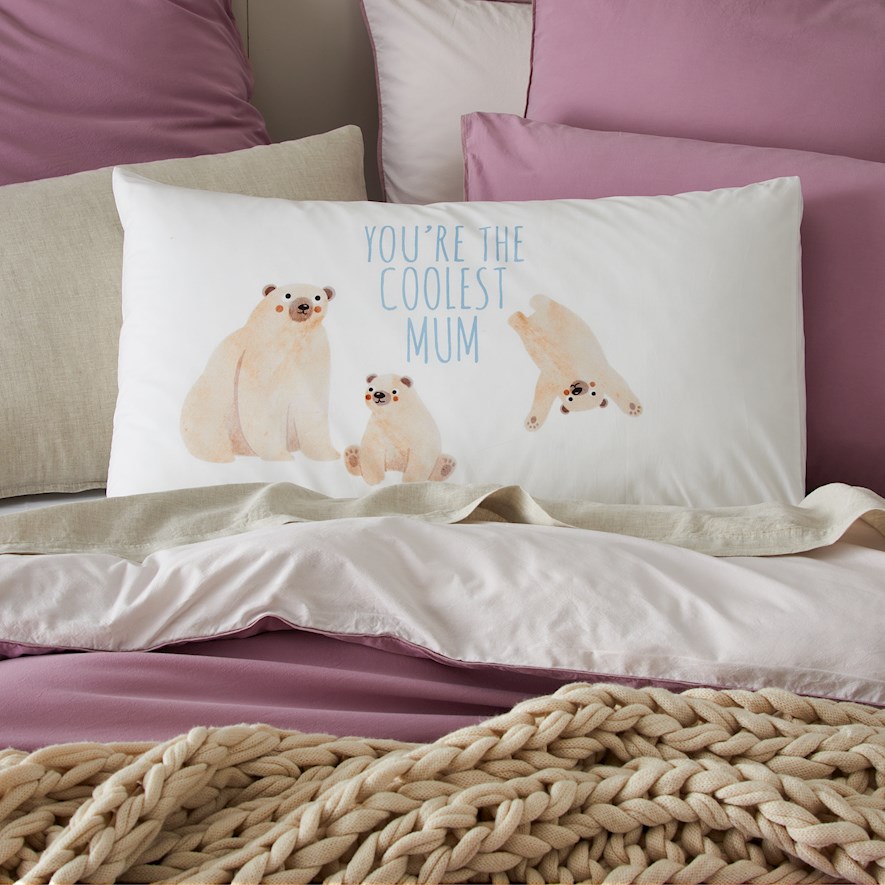 You're The Coolest Mum Text Pillowcase Adairs