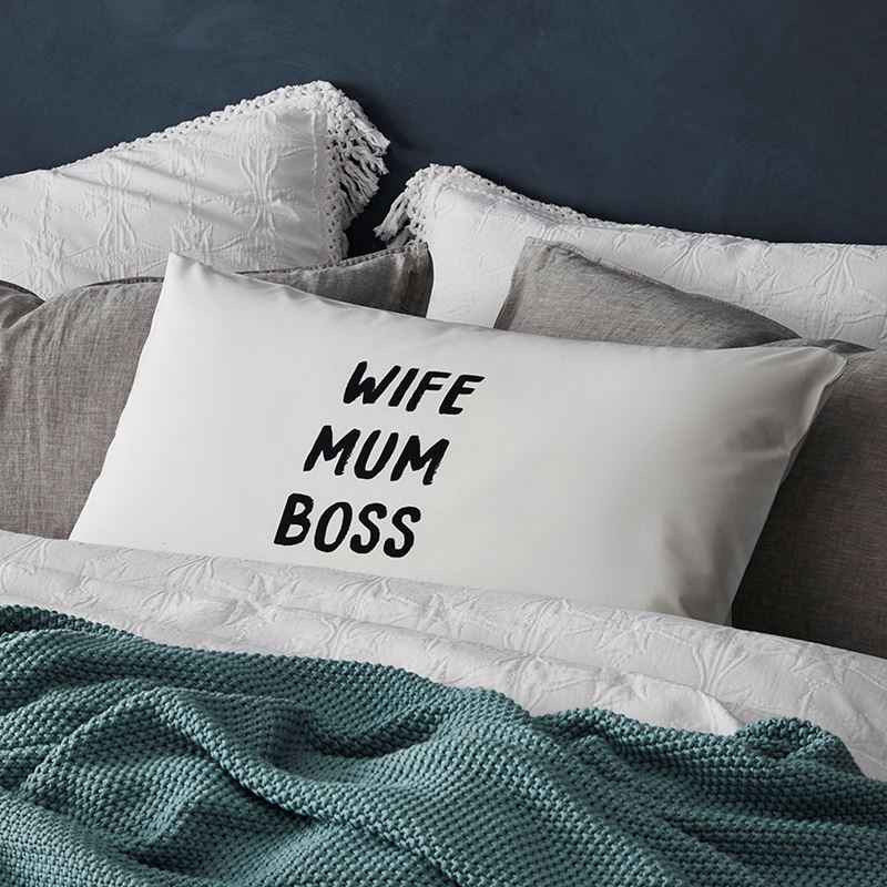 Text Pillowcase Std P/Case White Mumma Needs A Nap Ea.