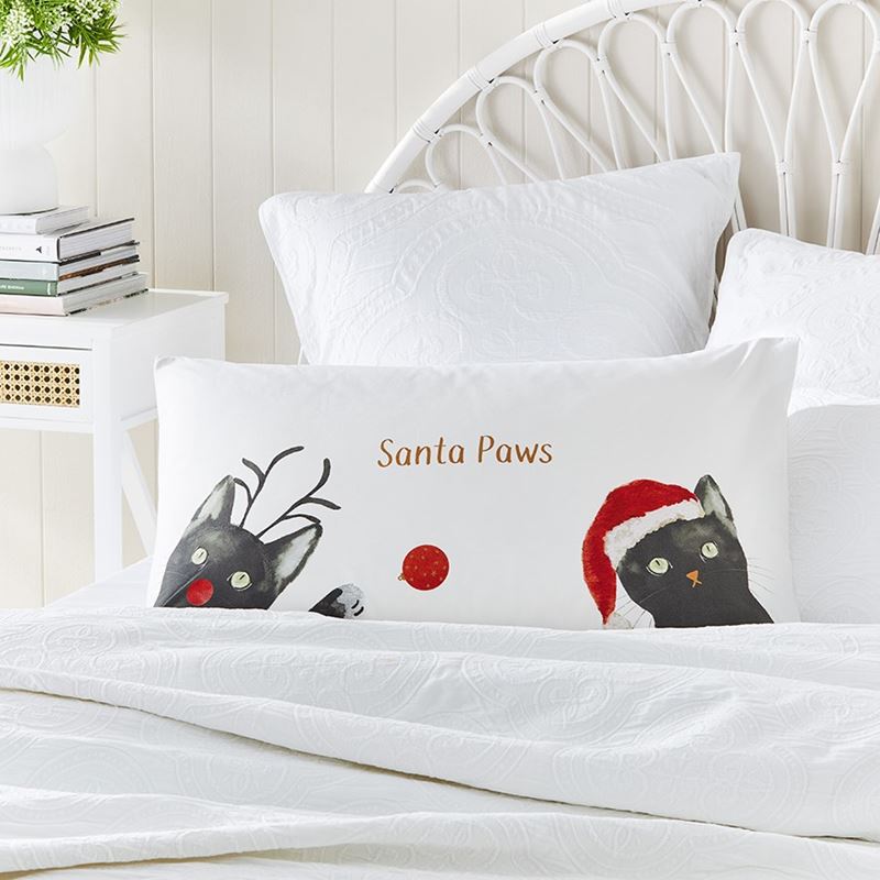 Christmas Text Pillowcase Santa Paws
