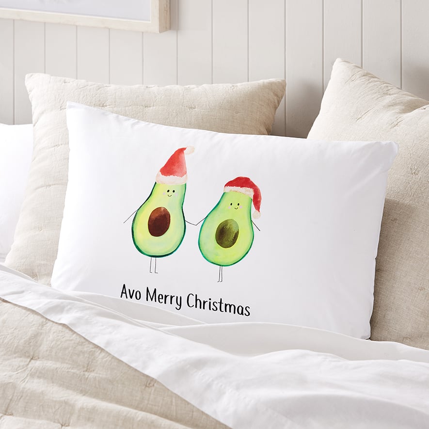 Christmas Text Pillowcase Avo Merry Christmas Adairs