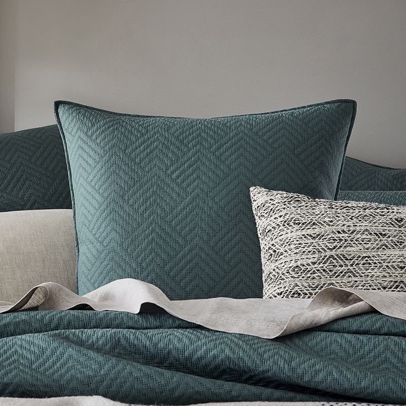 Colvin Teal Quilted Pillowcase 