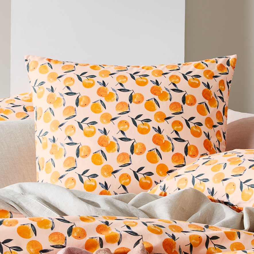 Orange european pillowcase outlet