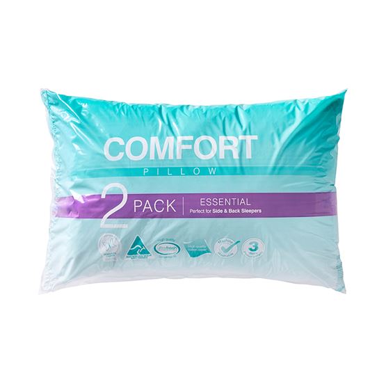 Comfort Essential Standard Pillow Pack of 2 