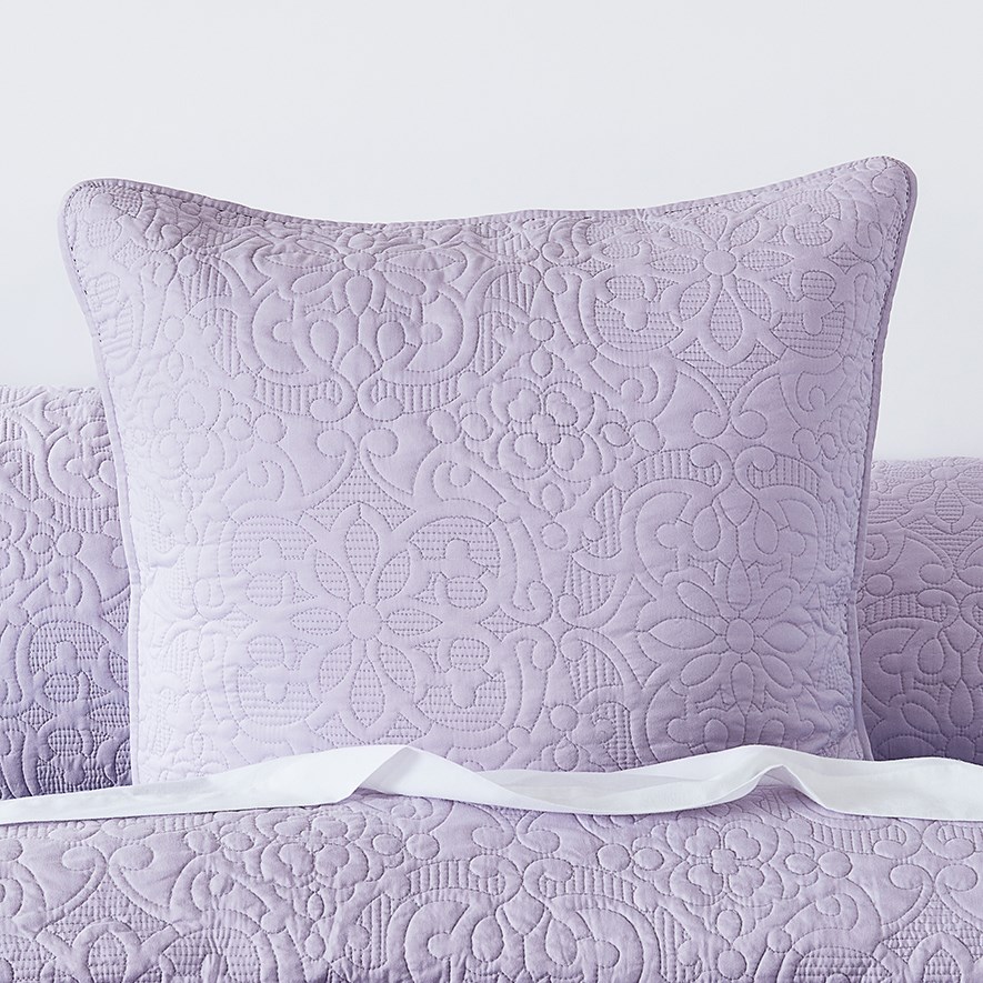 Chloe Quilted Lavender Quilt Cover Adairs