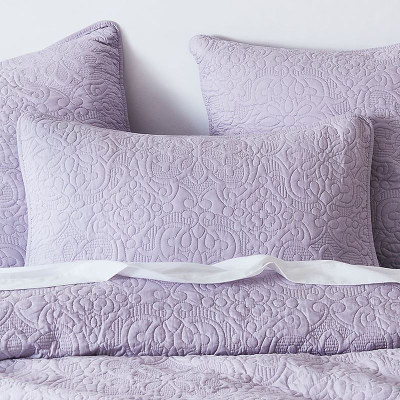 Chloe Quilted Lavender Coverlet