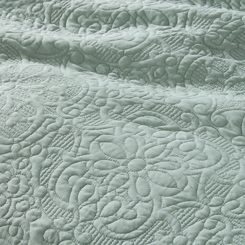Chloe Quilted Sage Coverlet
