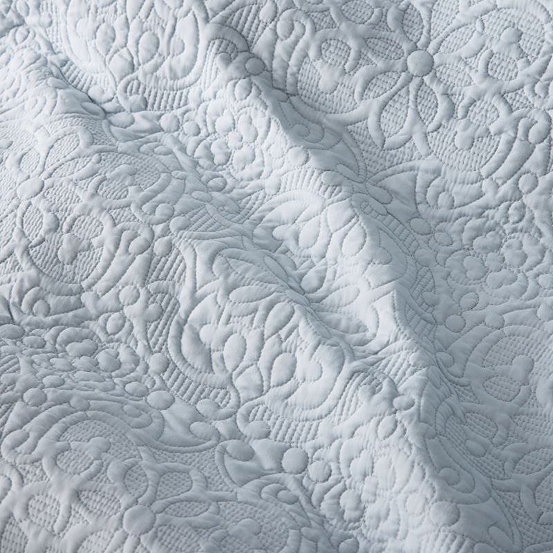Chloe Quilted Silver Blue Coverlet