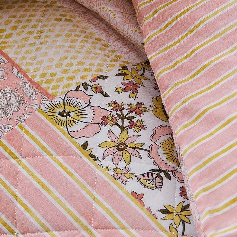 Polly Quilted Pink Quilt Cover