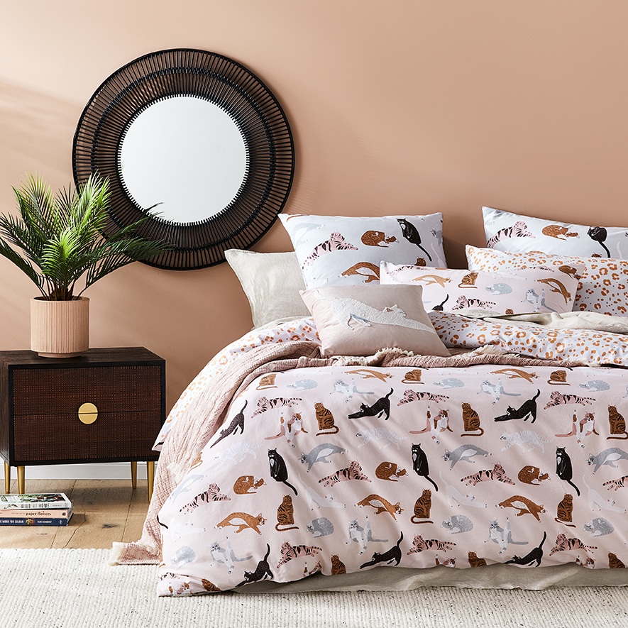 Trixie Pink Quilt Cover Set Adairs