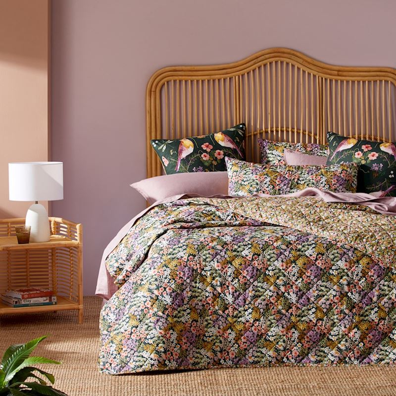 Enchanted Garden Multi Quilted Coverlet