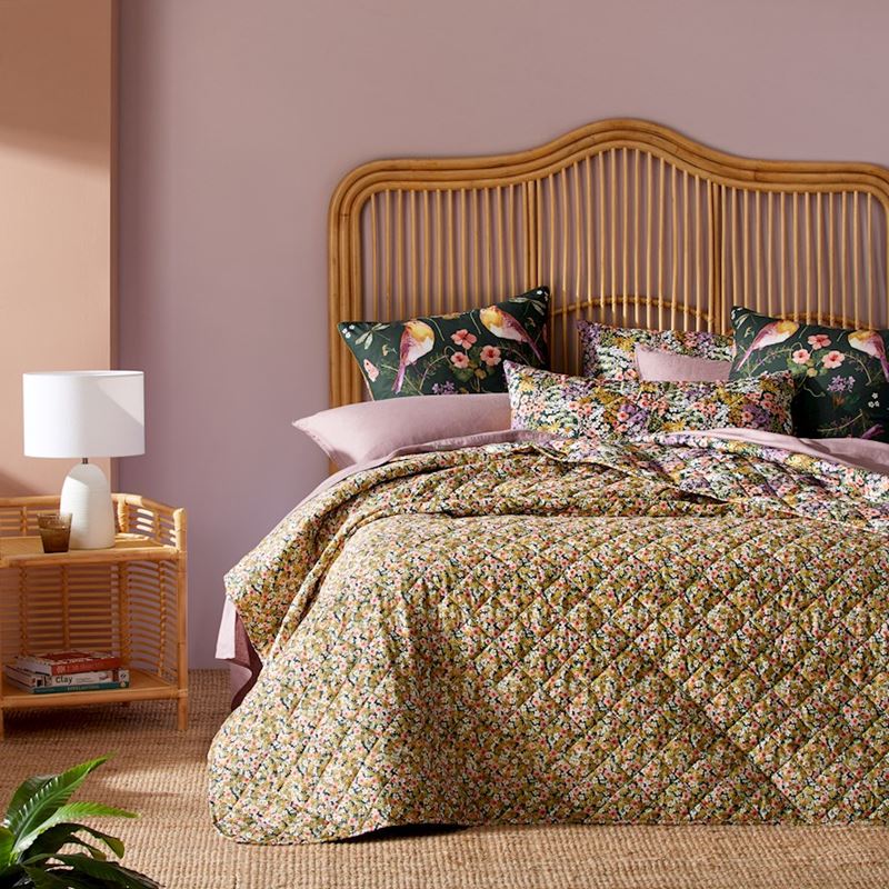 Enchanted Garden Multi Quilted Coverlet