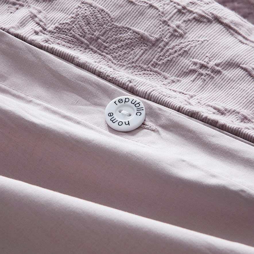 Gemma Matelasse Mauve Quilt Cover Adairs