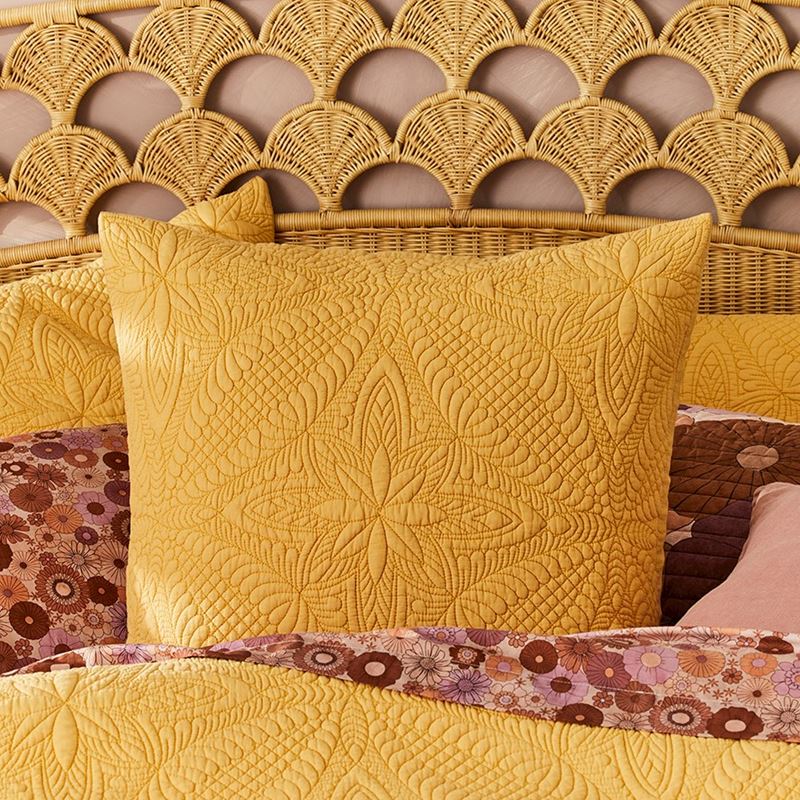 Jasmin Quilted Golden Spice Quilt Cover
