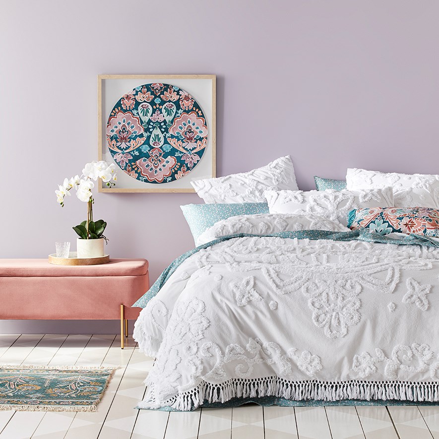 Arvi White Tufted Quilt Cover Adairs