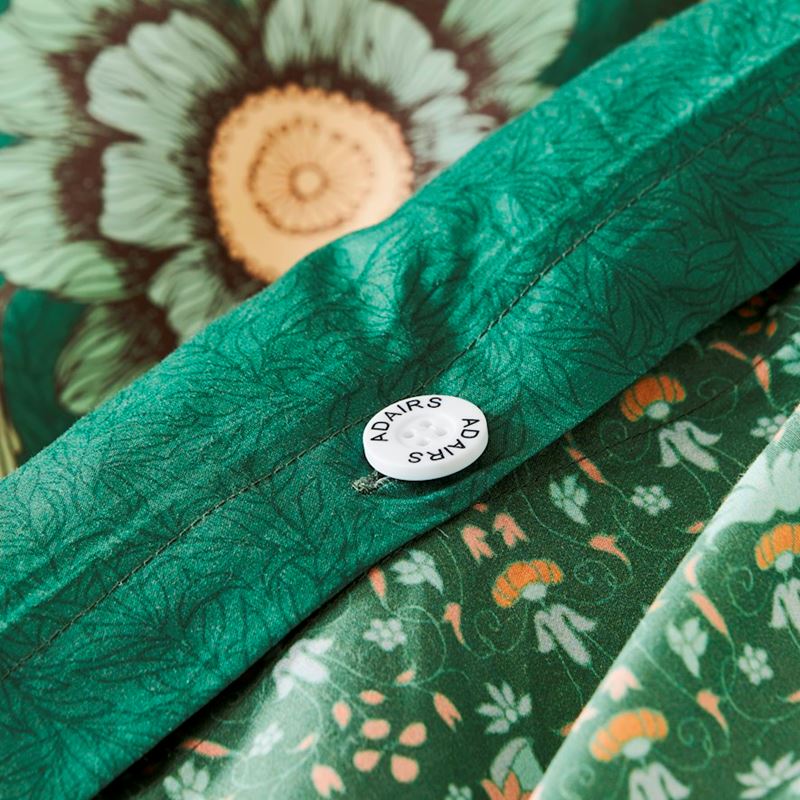 Wandering Folk Emerald Floral Quilt Cover Set