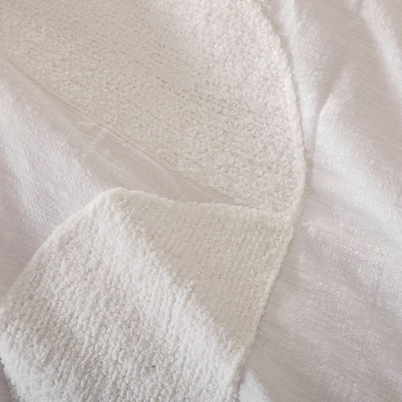 Luna Chenille Off White Quilted Quilt Cover + Pillowcases