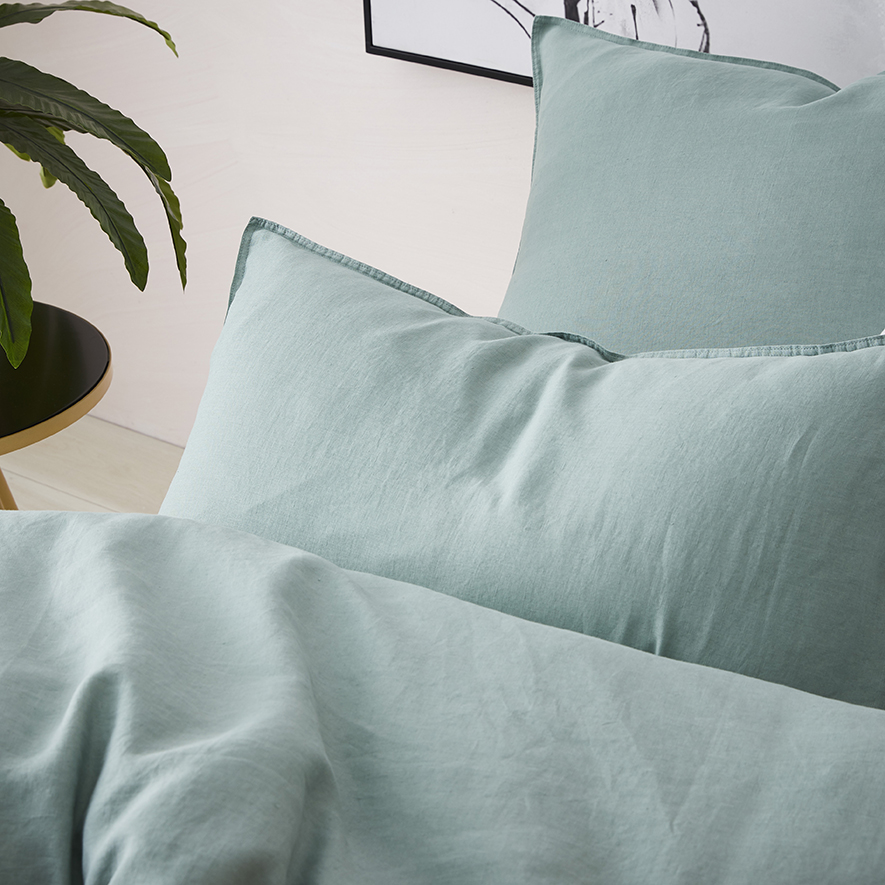 Vintage Washed Linen Quilt Cover Fern Adairs