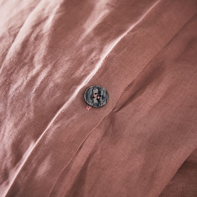 Vintage Washed Linen Rose Quilt Cover