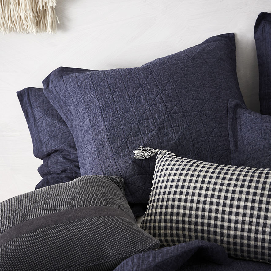 Vintage Washed Denim Coverlet Adairs