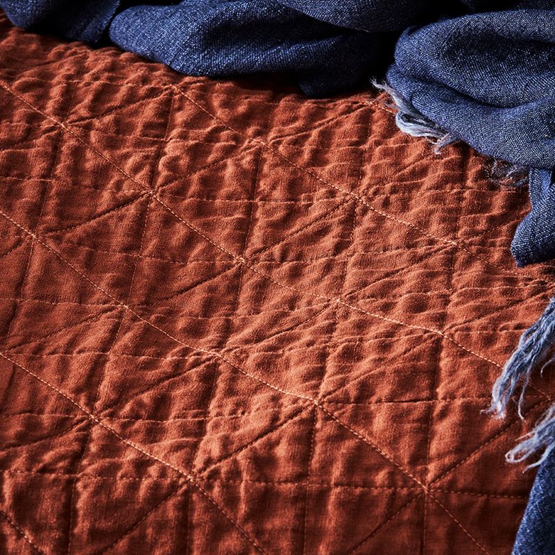 Vintage Washed Linen Sahara Coverlet