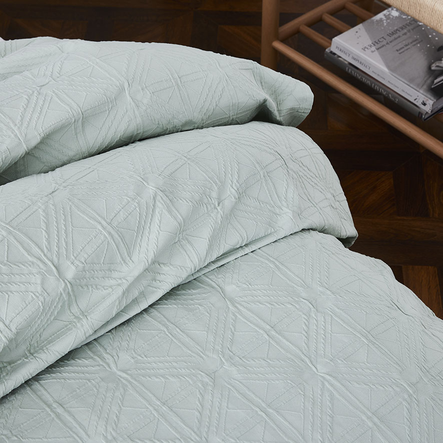 Villa Quilt Cover Subtle Green Adairs