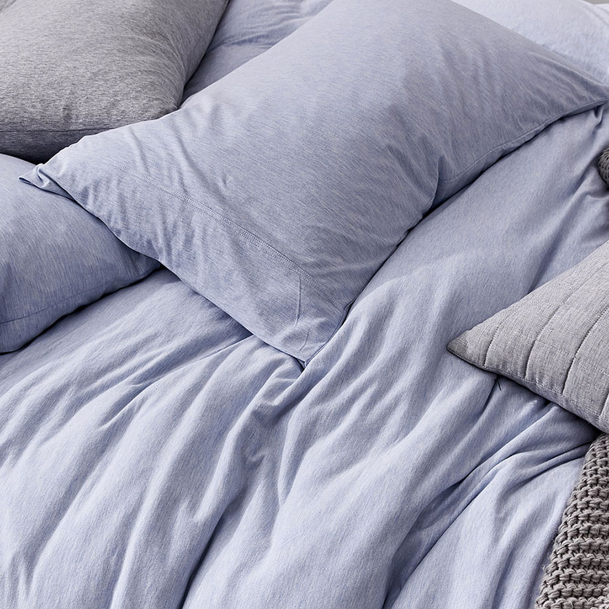 Ultra Soft Jersey Quilt Cover Sky Marble Adairs